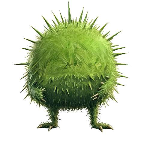 Preview for Spiky-green-creature-art-whimsical-monster-template-0689f