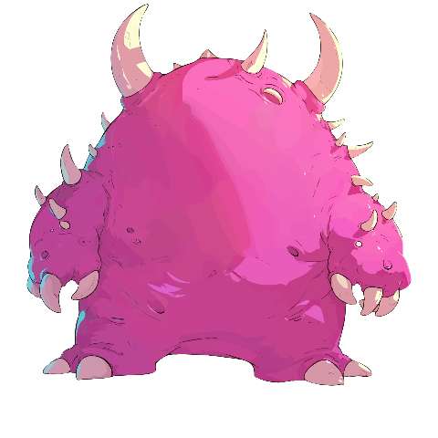 Preview for Pink-cartoon-monster-illustration-large-monster-template-62ebb