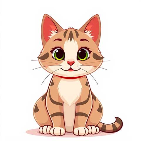 Preview for Cartoon-cat-illustration-aistickerfeatured-template-82d98