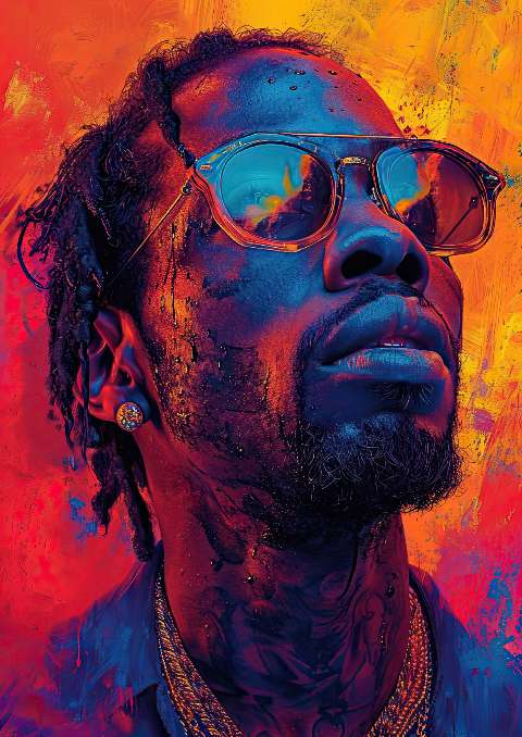 Preview for Vibrant-portrait-sunglasses-celebrities-template-f7117