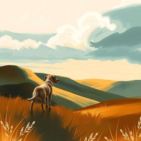 Preview for Serene-landscape-with-dog-aiartstyle-template-2d5cc