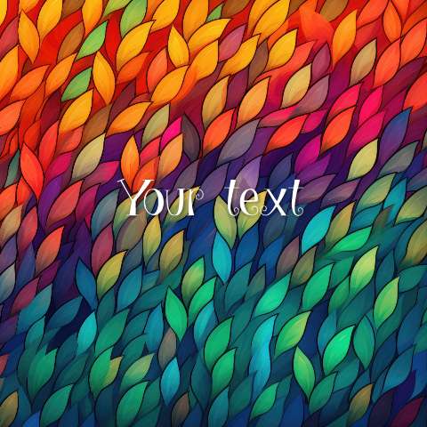 Preview for Rainbow-leaf-pattern-background-instagram-post-template-e2d43