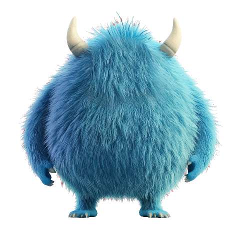 Preview for Blue-furry-monster-illustration-fuzzy-monster-template-aa82f
