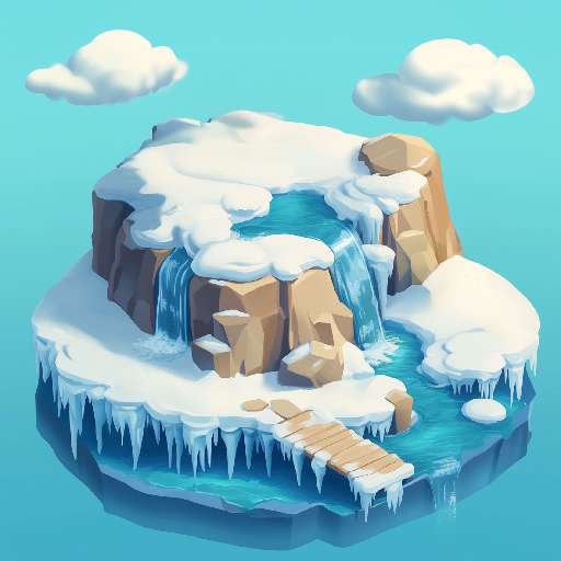 Preview for Isometric-snowy-island-landscape-frozen-tiny-template-40e13