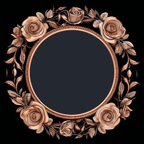 Preview for Rose-gold-floral-frame-love-frame-template-c8110