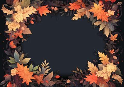 Preview for Autumn-leaves-frame-fall-frame-template-e767e