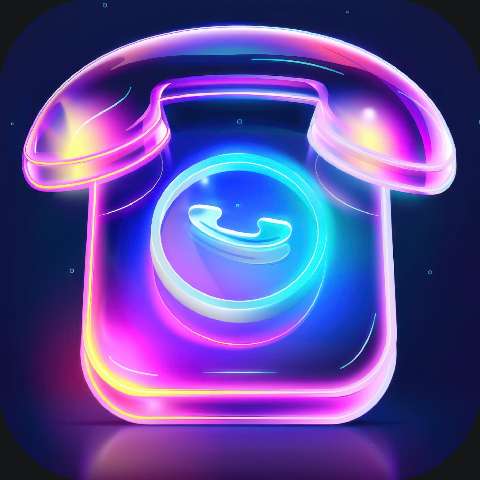 Preview for Neon Telephone Icon Design Template