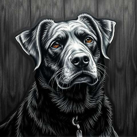 Preview for Black-dog-illustration-art-aiartstyle-template-54358