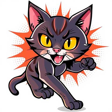 Preview for Angry-cartoon-cat-illustration-aistickerfeatured-template-dce75