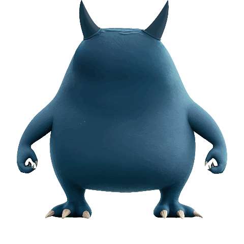 Preview for Blue-monster-figure-smooth-monster-template-c671b