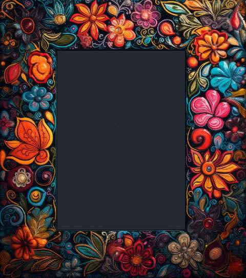 Preview for Floral-frame-design-template-colorful-frame-d1ff6
