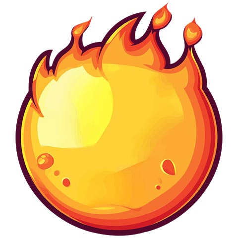 Preview for Cartoon-fireball-illustration-object-emoji-template-d48c3
