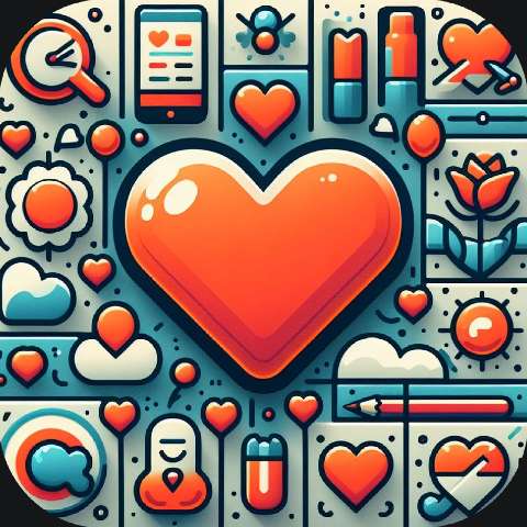 Preview for Heart-icon-design-elements-love-app-template-65f55