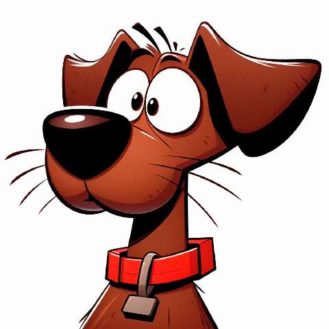 Preview for Cartoon-dog-red-collar-aiold-template-81019