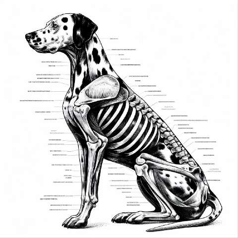 Preview for Dalmatian Dog Anatomy Diagram Template