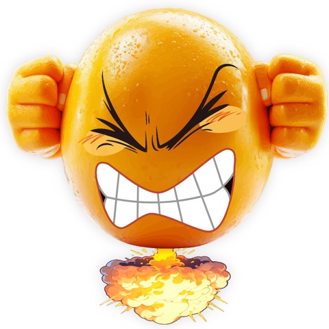 Preview for Angry Orange Emoji Exploding Template