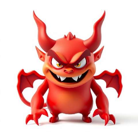 Preview for Red-cartoon-devil-character-aimonsterstyle-template-1f554