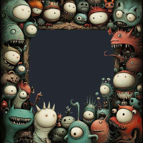 Preview for Whimsical-monster-frame-template-9183a