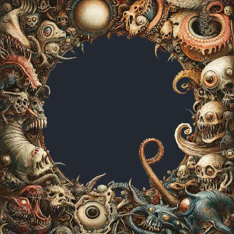 Preview for Dark-fantasy-artwork-monster-frame-template-a0b1e