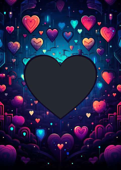 Preview for Colorful-heart-illustration-love-frame-template-93ad5