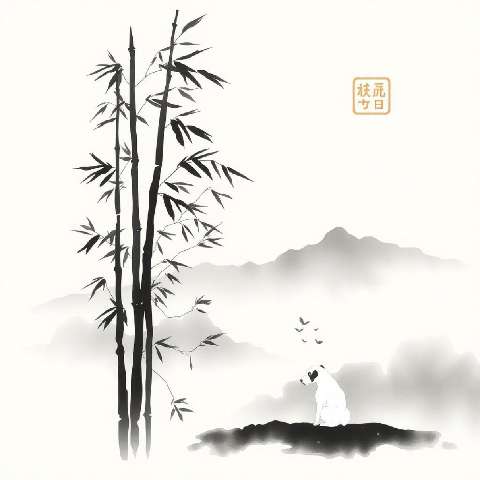 Preview for Serene-bamboo-cranes-landscape-aiartstyle-template-43ecc