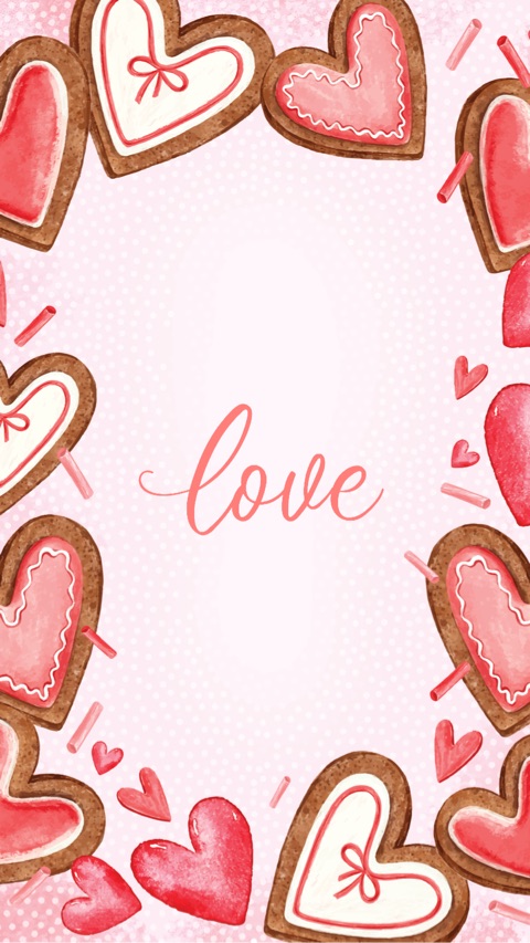 Preview for Valentine's Day Heart-shaped Cookies Template