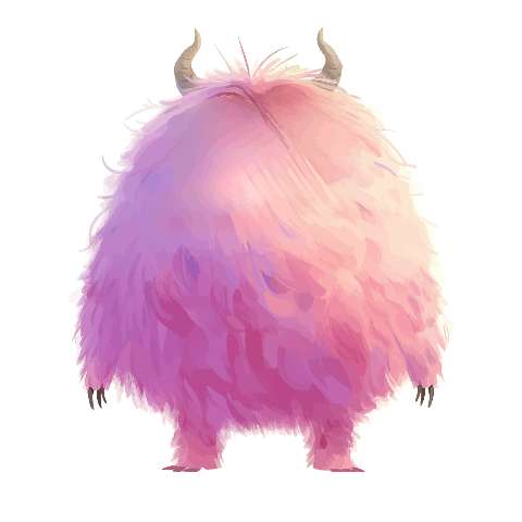 Preview for Pink-fantasy-creature-illustration-colorful-monster-template-2d112