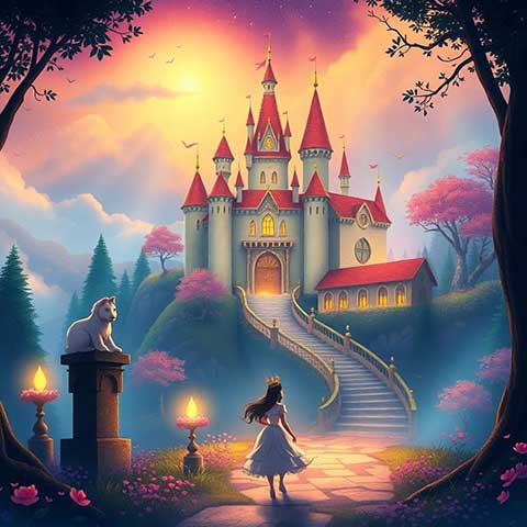 Preview for Enchanted-castle-illustration-aicartoon-template-f1cef