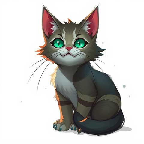Preview for Cartoon-cat-illustration-aistickerartstyle-template-ca805