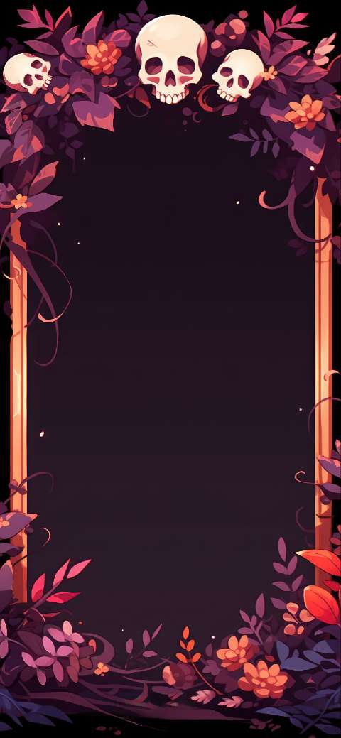 Preview for Spooky-floral-frame-design-halloween-phone-template-9c4f0