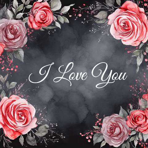 Preview for Floral-i-love-you-card-template-bbb7a