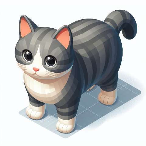 Preview for 3d-gray-striped-cat-illustration-aistickerstyle-template-8e28c