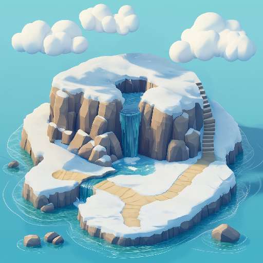 Preview for Snowy-island-oasis-frozen-tiny-template-f5381