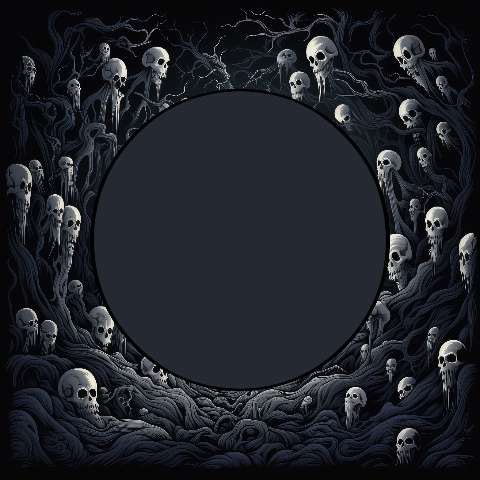 Preview for Spooky-skulls-frame-halloween-template-a2422