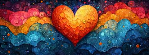 Preview for Vibrant-heart-artwork-valentines-facebook-template-26771