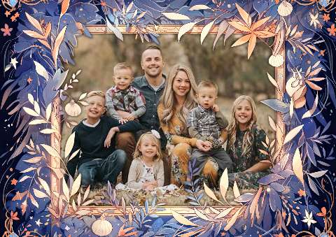 Preview for Family-portrait-floral-frame-christmas-frame-template-0c4db