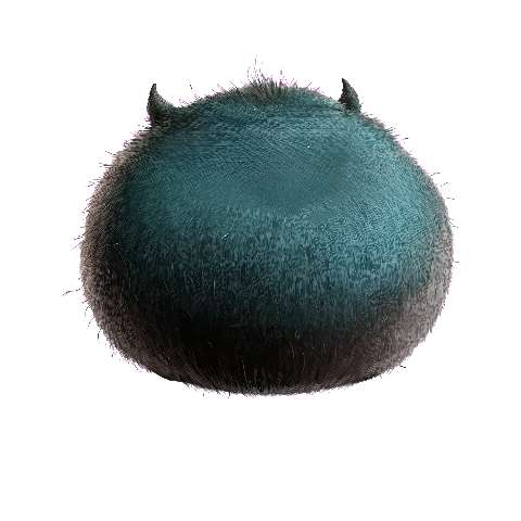 Preview for Teal-furry-object-with-horns-monster-torso-template-260be