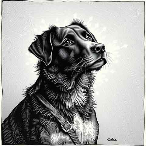 Preview for Black Dog Illustration Design Template