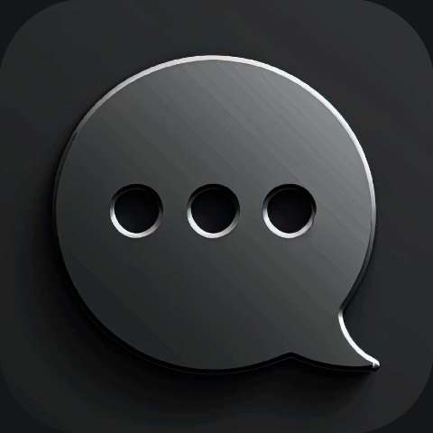 Preview for Metallic-speech-bubble-icon-cloud-app-template-ee377