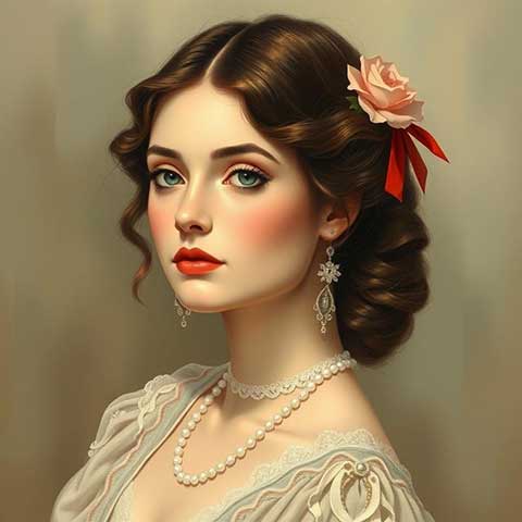 Preview for Vintage-elegance-portrait-aiartstyle-template-32689