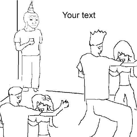 Preview for Party-isolation-illustration-meme-cartoon-template-e3946