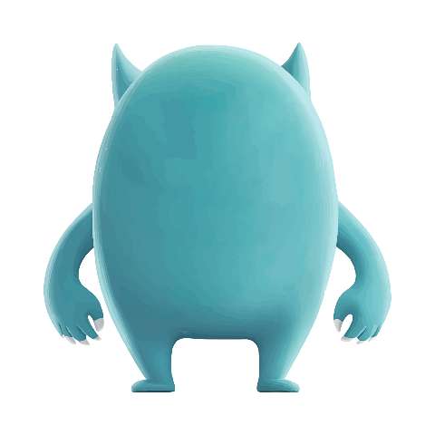 Preview for Blue-monster-figurine-smooth-monster-template-2c954