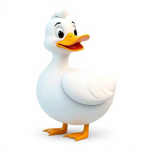 Preview for Cartoon-duck-3d-animation-aiemojianimals-template-a0315