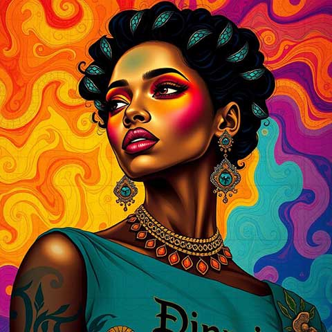 Preview for Vibrant-woman-portrait-art-aifeatured-template-0a893