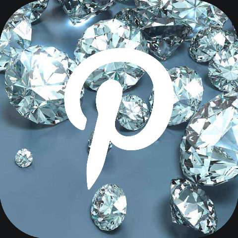 Preview for Pinterest-logo-diamonds-diamond-icon-template-b35b7