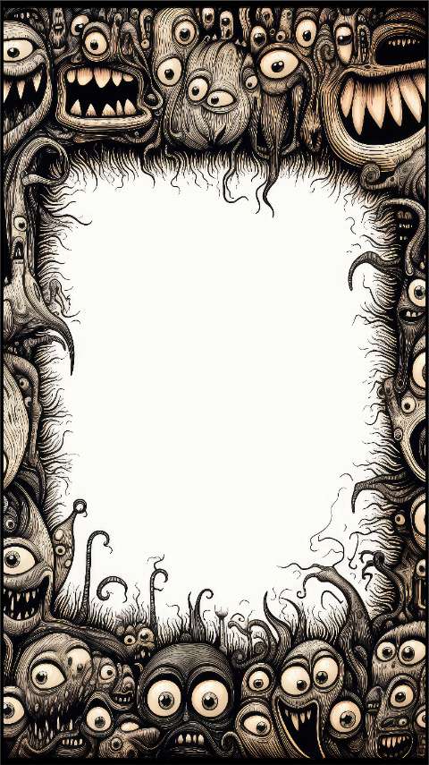 Preview for Creepy-monster-frame-illustration-halloween-story-template-ef753