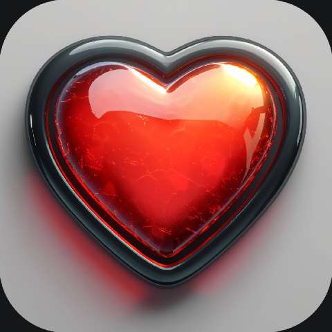 Preview for Glowing-red-heart-icon-love-app-template-f0e4e