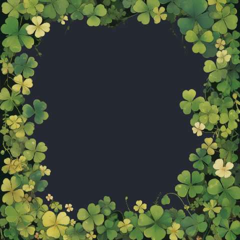 Preview for Clover-frame-design-st-patricks-template-63892