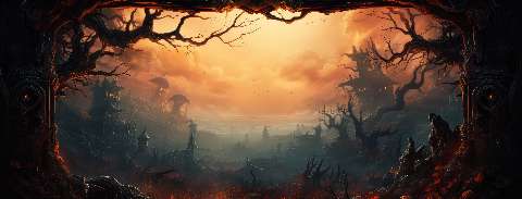 Preview for Mystical-landscape-at-dusk-halloween-social-template-4192f