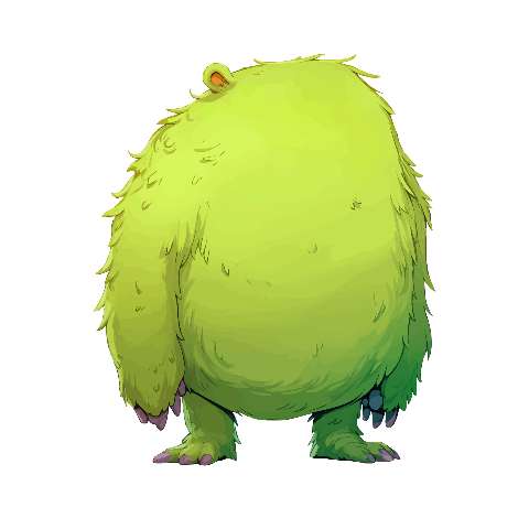 Preview for Green-furry-monster-illustration-large-monster-template-7b335